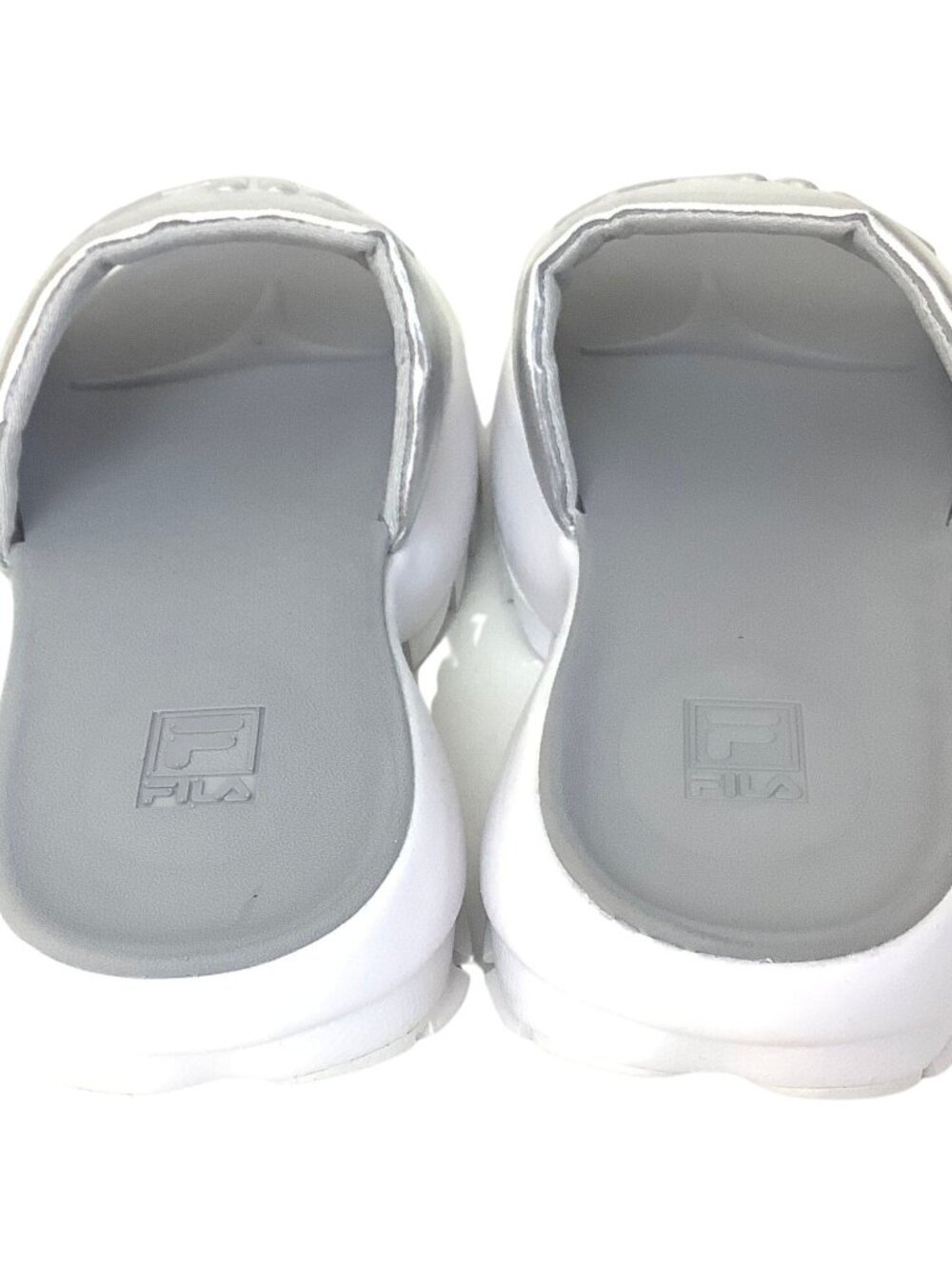 Fila Slides Platform Metallic Silver Deadstock Size-7.5 - Picture 6 of 9